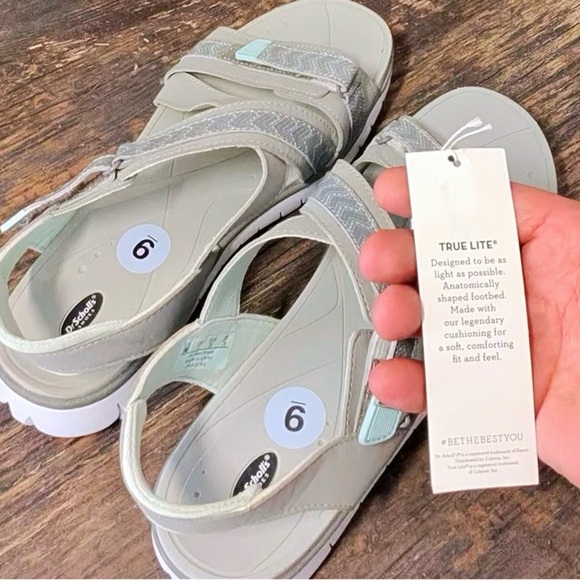 Dr. Scholl's Gray and Mint Sandals - Picture 3 of 6